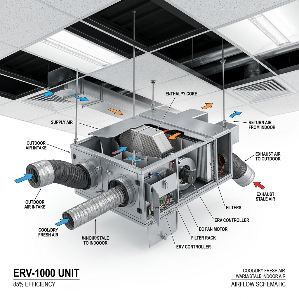 Energy Recovery Ventilation (ERV) core technology